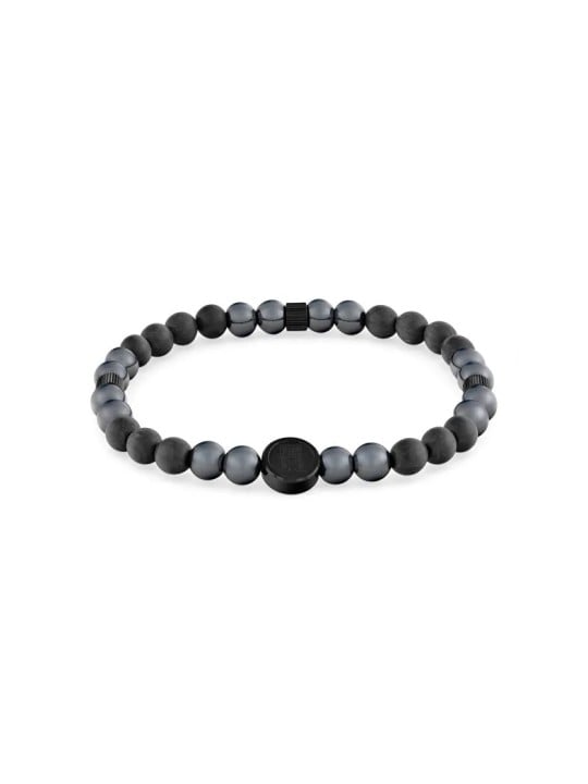 Tommy Hilfiger Bracciale con perline nere TH85 Beads 2790625 uomo