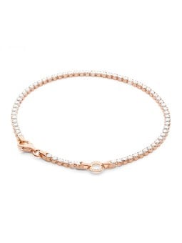 Bracciale Rosato Affascinante in bronzo con ciondolo anello Story RZB041 - Lunghezza: 17 cm donna