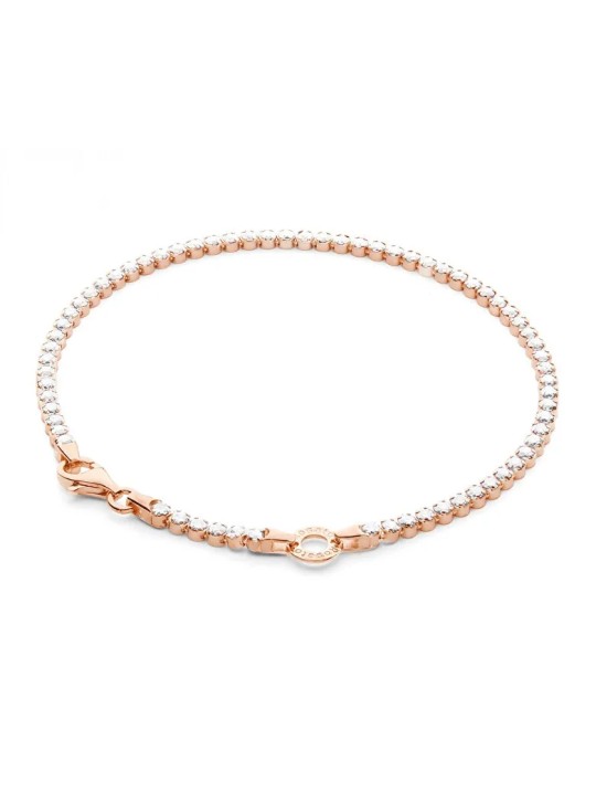 Bracciale Rosato Affascinante in bronzo con ciondolo anello Story RZB041 - Lunghezza: 17 cm donna