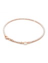 Bracciale Rosato Affascinante in bronzo con ciondolo anello Story RZB041 - Lunghezza: 17 cm donna