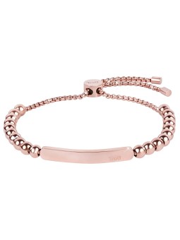Troli Bracciale placcato oro rosa con perle in acciaio donna