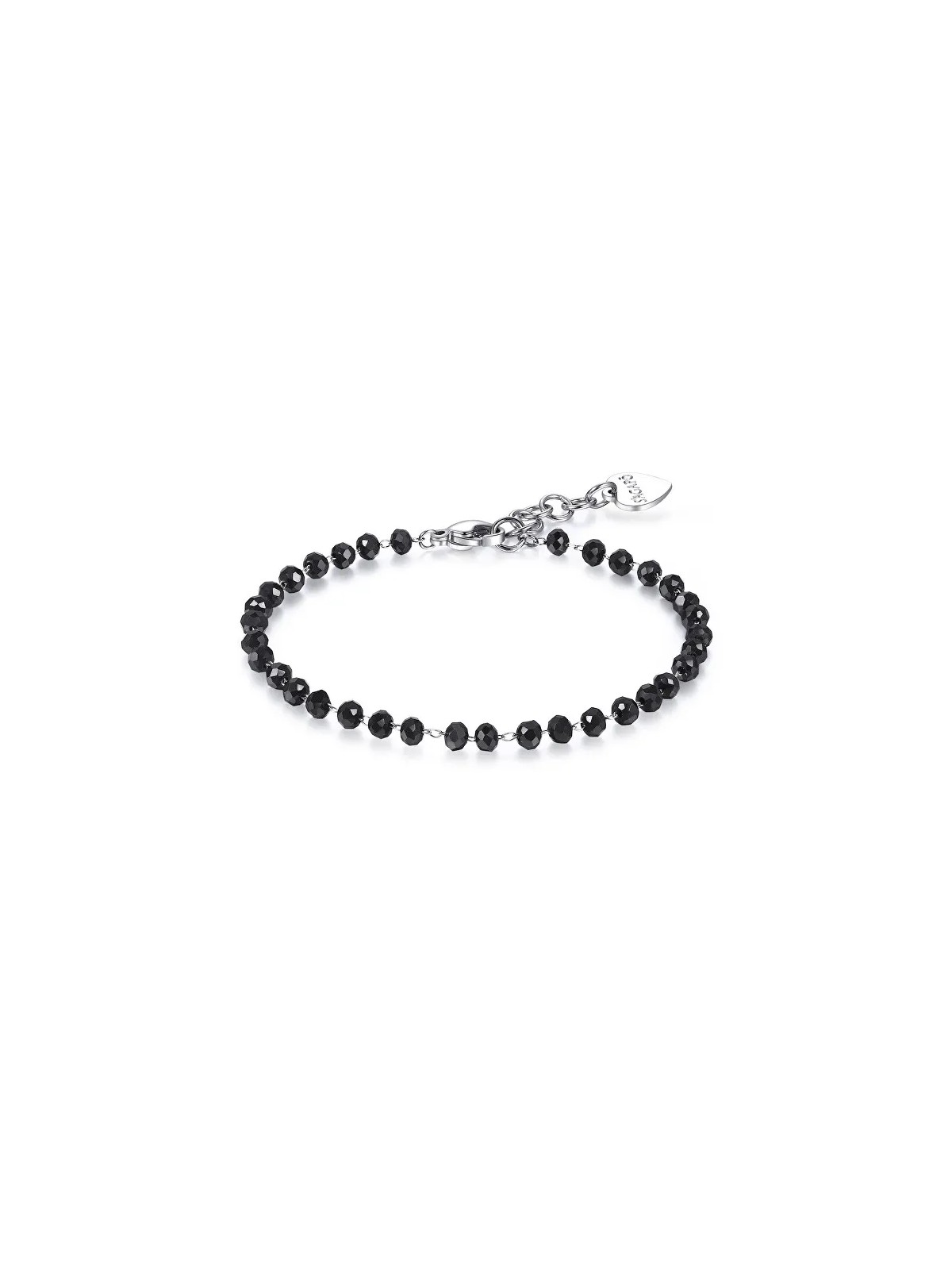 S'Agapõ Bracciale con perline nere Happy SHAC49 donna