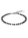 S'Agapõ Bracciale con perline nere Happy SHAC49 donna