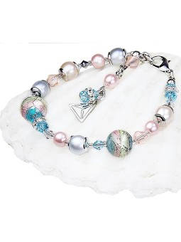 Lampglas Bracciale Gentle Sweet Childhood con perle Lampglas e argento puro BP22 donna