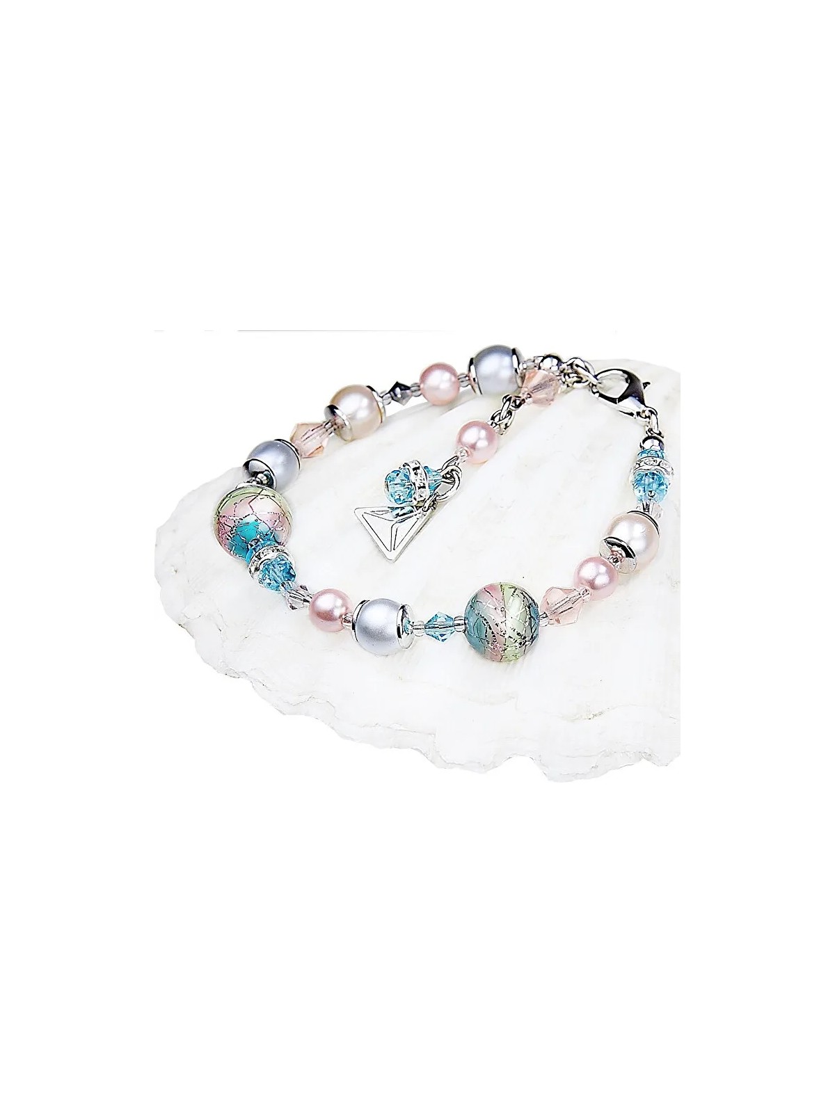 Lampglas Bracciale Gentle Sweet Childhood con perle Lampglas e argento puro BP22 donna