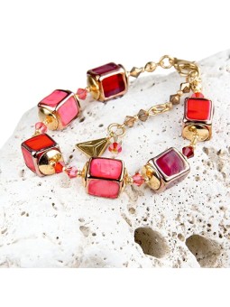 Lampglas Bracciale originale Strawberry Cocktail con perle Lampglas BCU1 donna