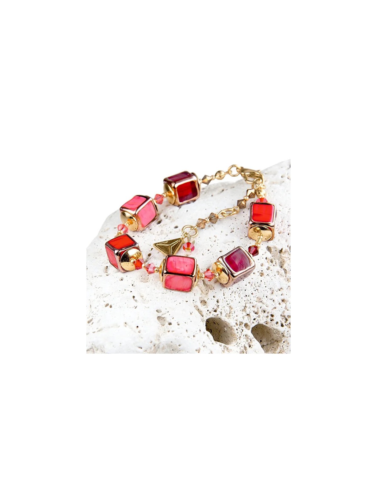 Lampglas Bracciale originale Strawberry Cocktail con perle Lampglas BCU1 donna