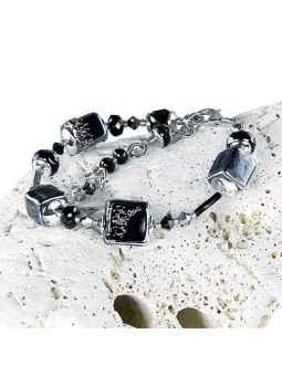Lampglas Bracciale originale Night Sky in perle Lampglas BCU12 donna