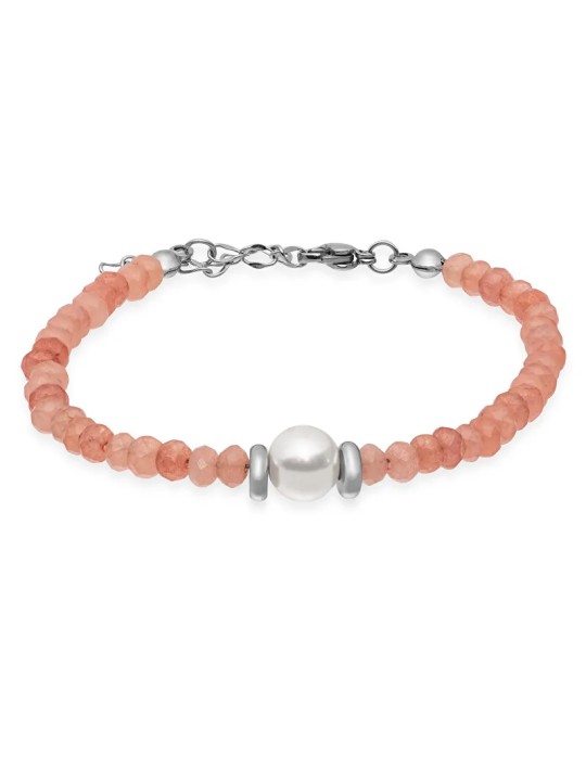 Troli Bracciale con perline rosa delicato e perla VESB0712S-A donna