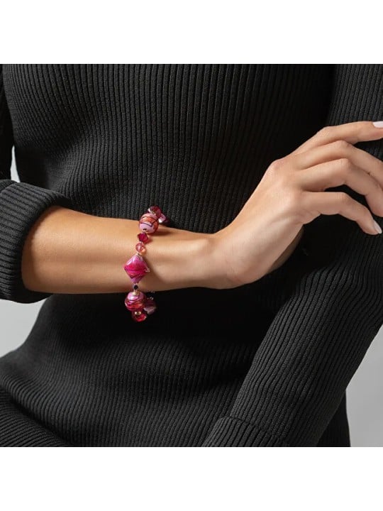Lampglas Collana unica Berrylicious Gem con vetro a 24 carati in vetro perlato BRO15 donna