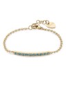S'Agapõ Elegante bracciale placcato oro con cristalli azzurri Dazzly SDZ18 donna