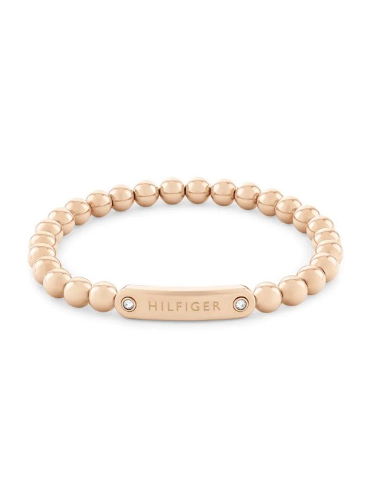Tommy Hilfiger Bracciale in perline di bronzo da donna, perline di metallo 2780936 donna