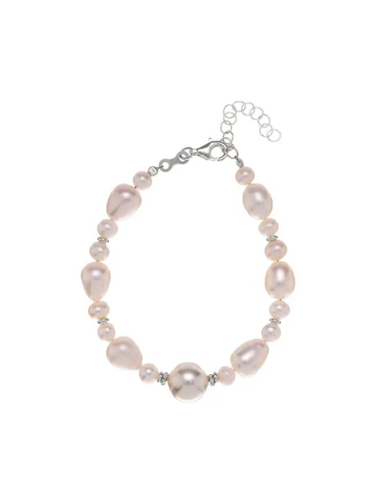 Alisia Bracciale con perle di fiume AL4543-Argento donna