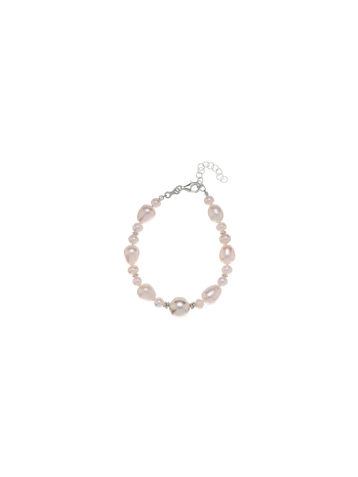 Alisia Bracciale con perle di fiume AL4543-Argento donna