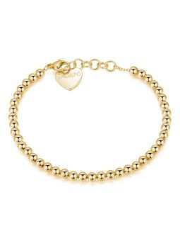 S'Agapõ Bracciale Happy SHAC30 in acciaio placcato oro con sfere da donna