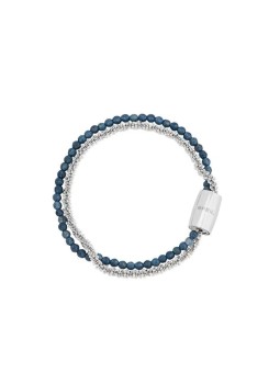 BREIL Bracciale doppio con agata blu Magnetica System TJ3724 - Lunghezza: 20.5 cm donna