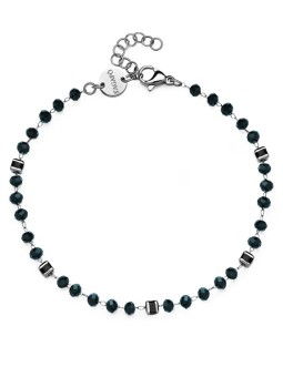 S'Agapõ Bracciale elegante con perline Shrine SSR12 blu scuro unisex