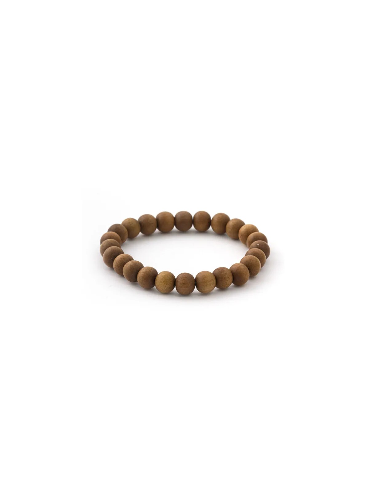 Agato Bracciale con perline di sandalo MINK01 - Lunghezza: 19 cm unisex