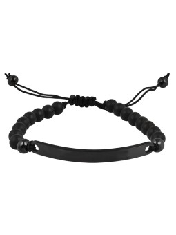 Troli Bracciale moderno con perline e decoro in acciaio VBD066BB uomo