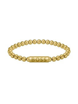Hugo Boss Bracciale con perline placcato oro Sfera 1580666 - Lunghezza: 19 cm uomo