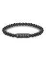 Hugo Boss Bracciale nero con perline Sfera 1580659 - Lunghezza: 19 cm uomo