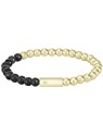 Lacoste Bracciale con perline in acciaio placcato oro Orbe 2040247 uomo