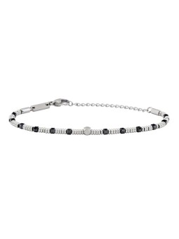 BREIL Bracciale di perline con spinello nero Priam TJ3649 uomo