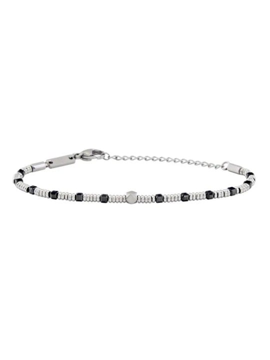 BREIL Bracciale di perline con spinello nero Priam TJ3649 uomo
