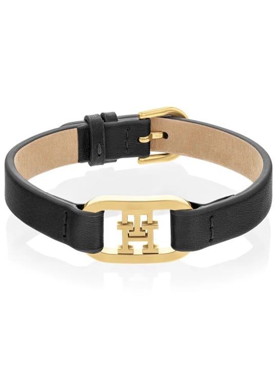 Bracciale in pelle Tommy Hilfiger Nero 2780830 da donna