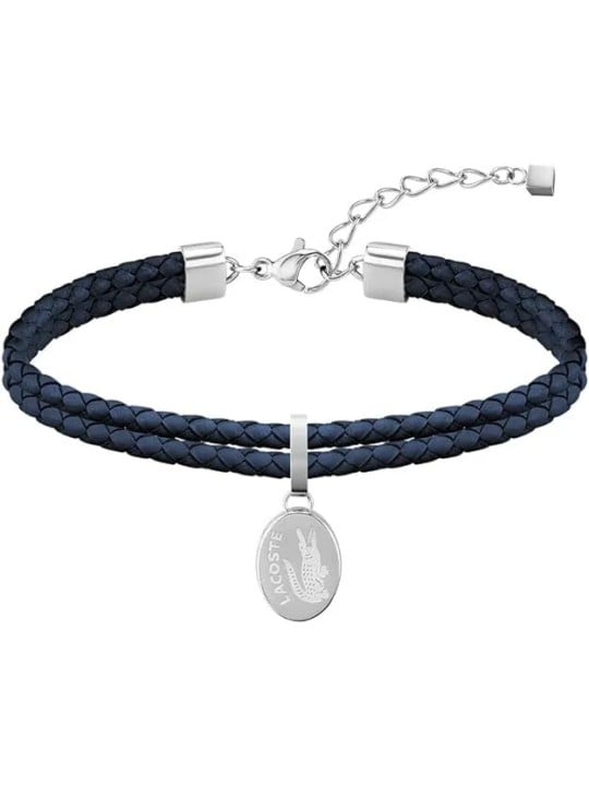 Lacoste Bracciale in pelle blu scuro Sneak 2040055 donna