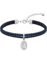 Lacoste Bracciale in pelle blu scuro Sneak 2040055 donna