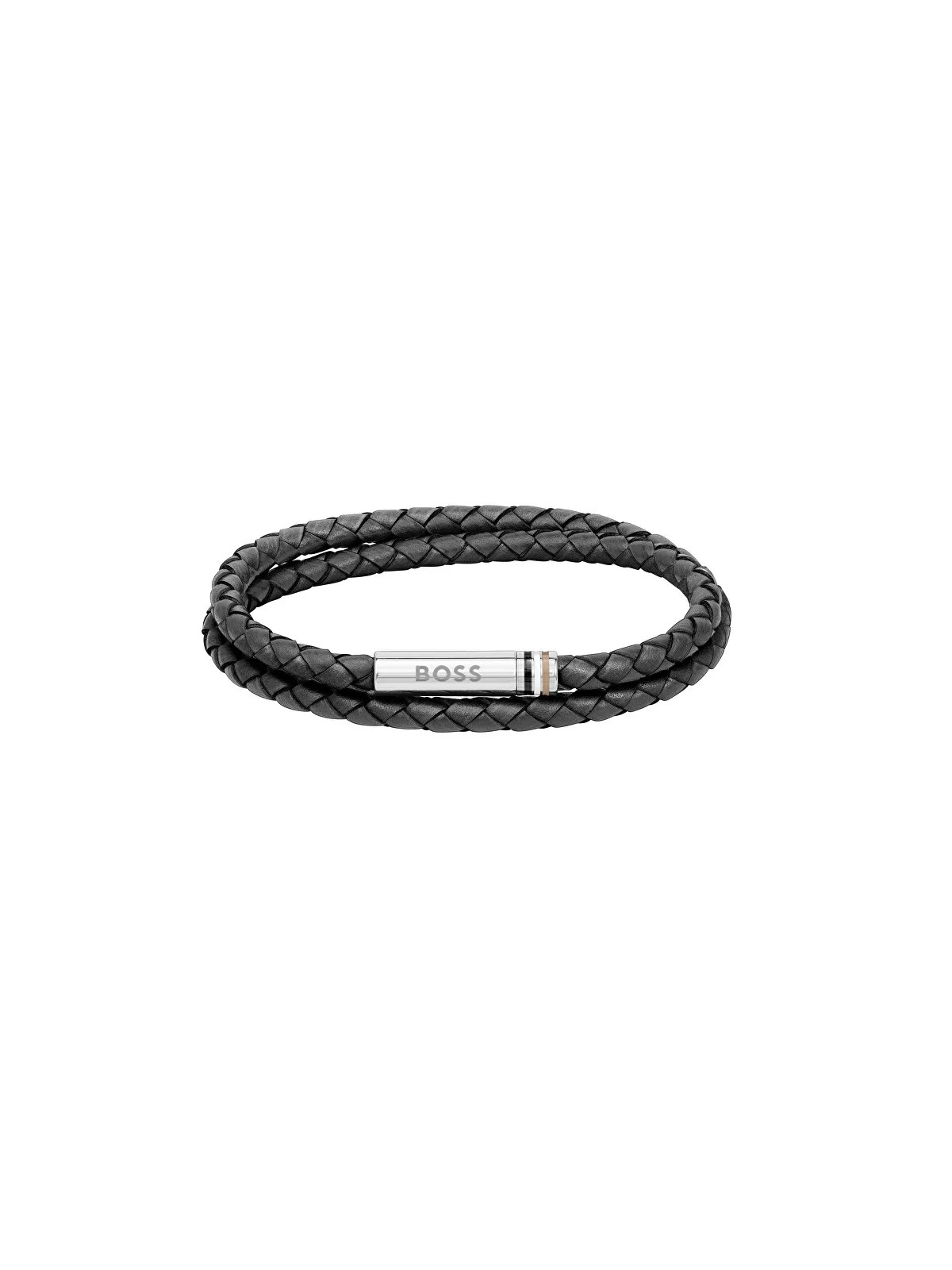 Hugo Boss Elegante bracciale doppio in pelle 1580489 - Lunghezza: 19 cm unisex