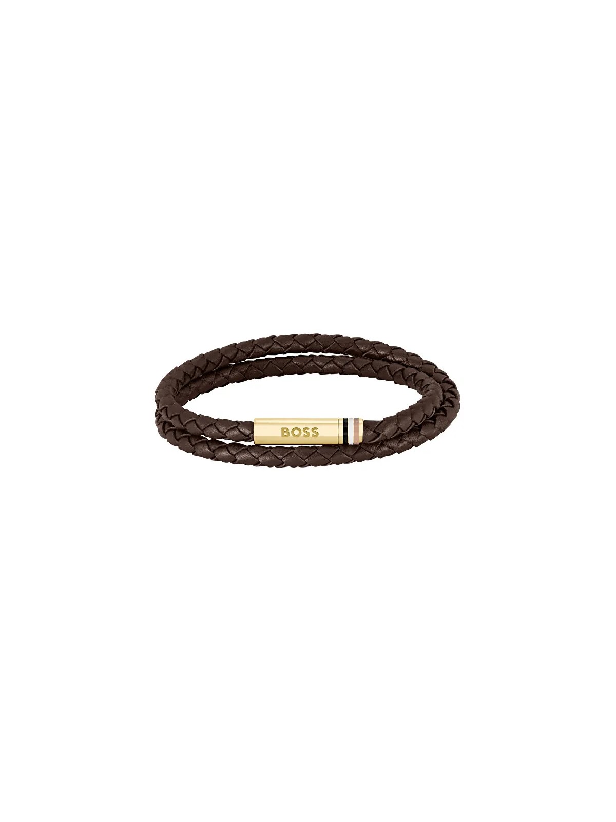 Hugo Boss Bracciale doppio in pelle Ares 1580670 - Lunghezza: 19 cm unisex
