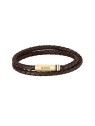 Hugo Boss Bracciale doppio in pelle Ares 1580670 - Lunghezza: 19 cm unisex