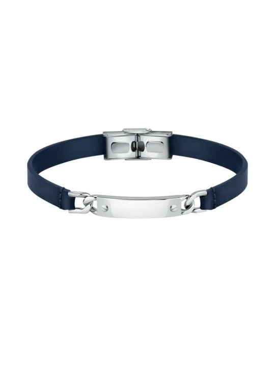 Morellato Elegante bracciale in pelle blu Moody SQH46 uomo