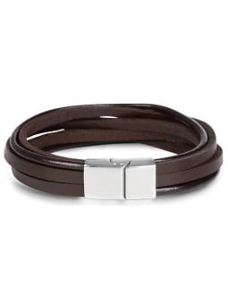 Troli Bracciale in pelle marrone Pelle uomo