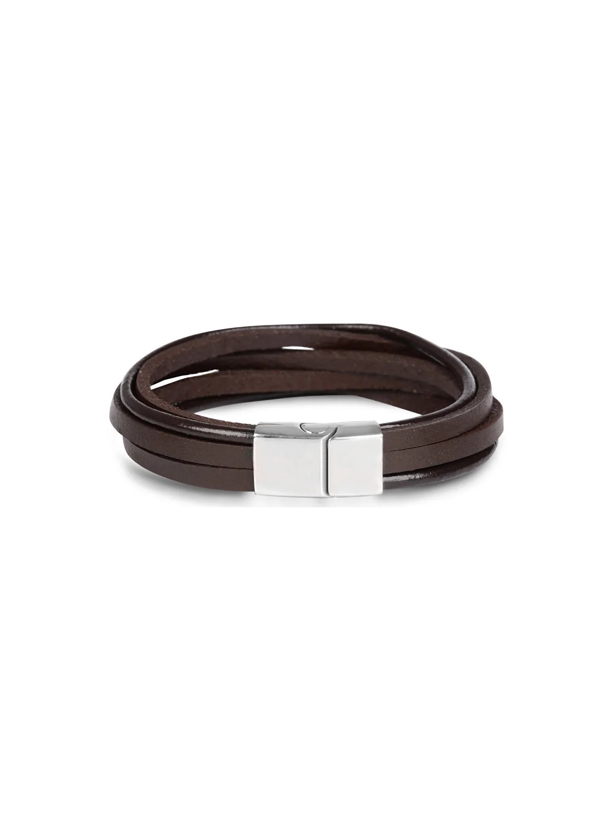 Troli Bracciale in pelle marrone Pelle uomo