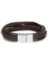 Troli Bracciale in pelle marrone Pelle uomo