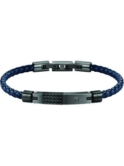 Morellato Bracciale da uomo in pelle blu Moody SQH21 uomo