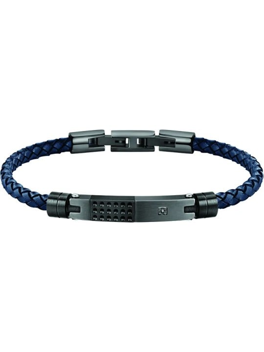 Morellato Bracciale da uomo in pelle blu Moody SQH21 uomo