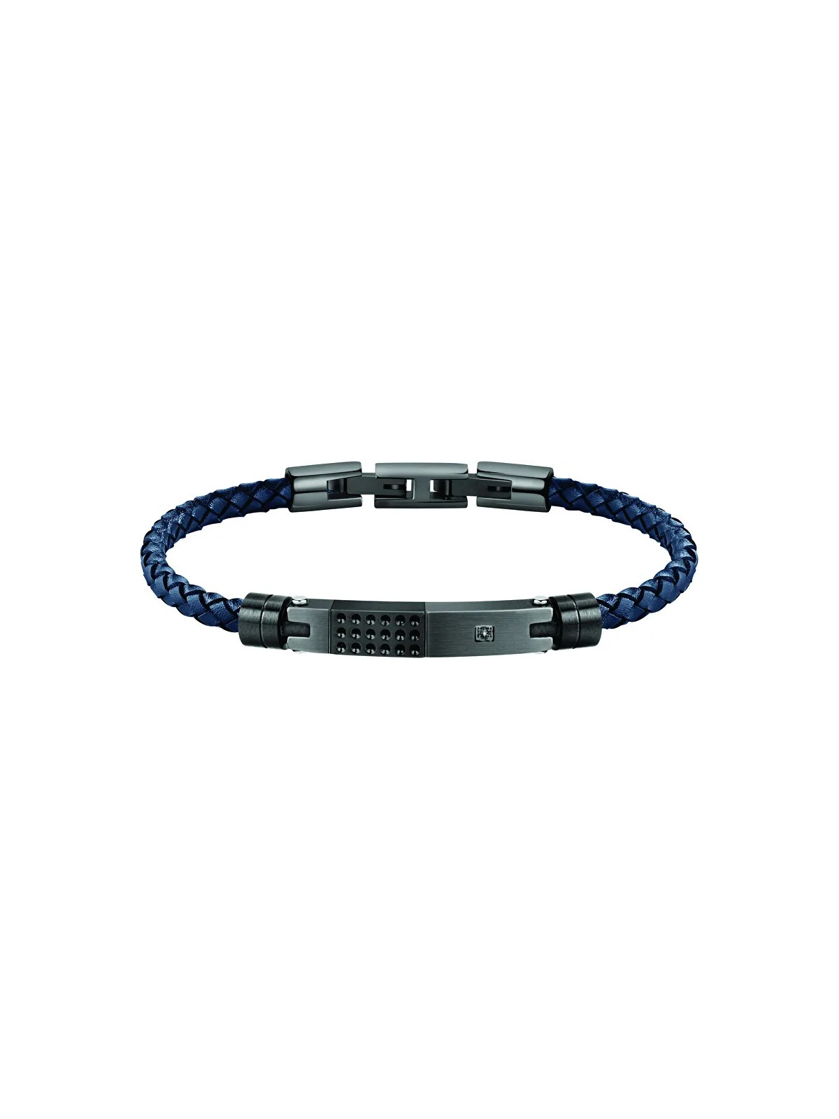 Morellato Bracciale da uomo in pelle blu Moody SQH21 uomo