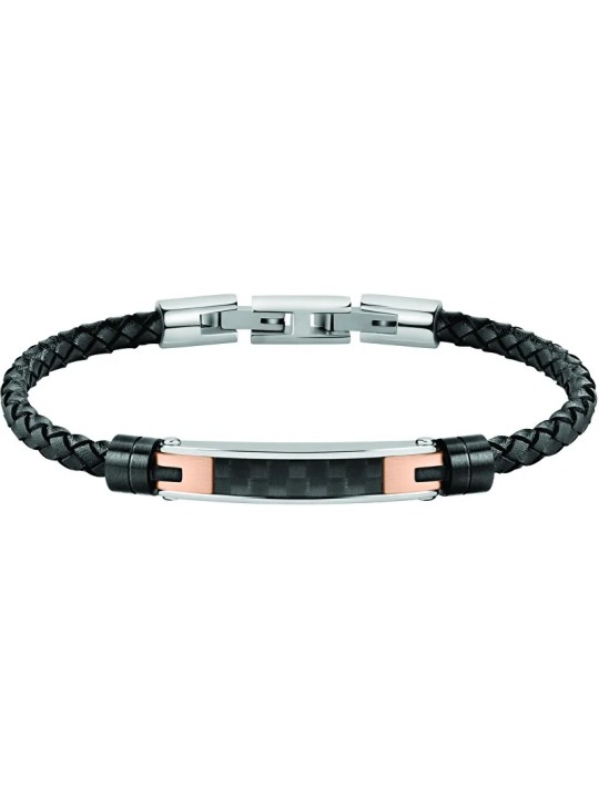 Morellato Bracciale da uomo in pelle nera Moody SQH22 uomo