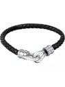 Morellato Bracciale in pelle nera per uomo Moody SQH42 - Lunghezza: 19.5 cm uomo