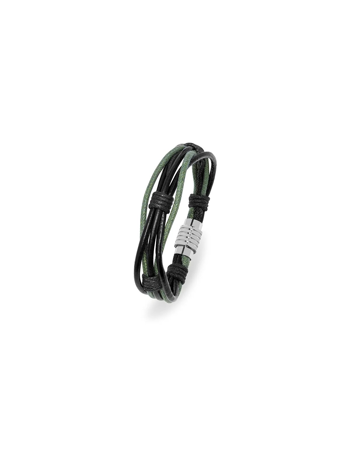 Troli Bracciale da uomo nero e verde uomo