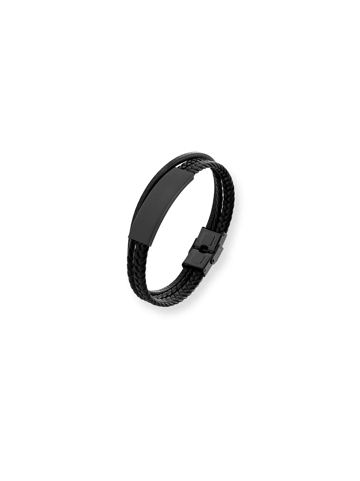 Troli Bracciale moderno nero da uomo in pelle VABOB033 uomo