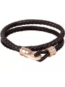 Morellato Bracciale doppio in pelle marrone Moody SQH3 - Lunghezza: 40 cm uomo