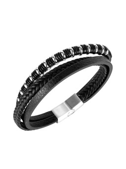 Troli Bracciale in pelle da uomo moderno Pelle uomo