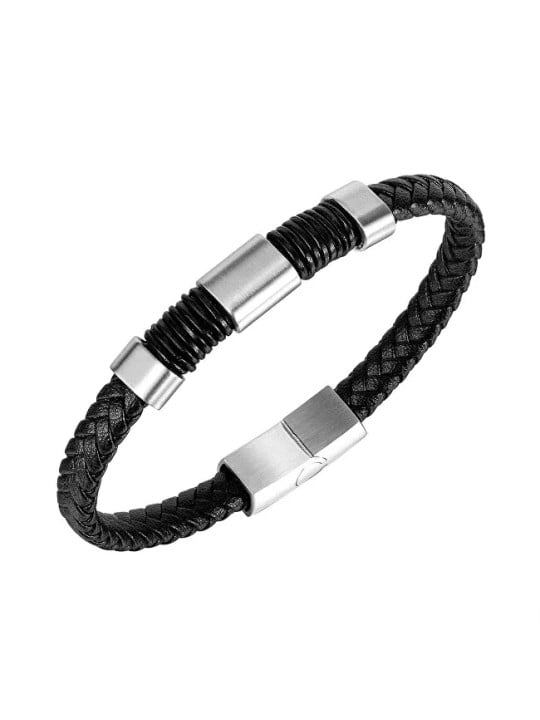 Troli Bracciale in pelle da uomo moderno Pelle uomo