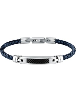 Morellato Bracciale moderno da uomo in pelle blu Moody SQH61 uomo