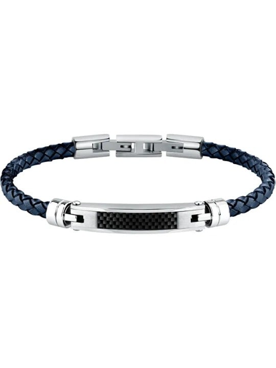 Morellato Bracciale moderno da uomo in pelle blu Moody SQH61 uomo